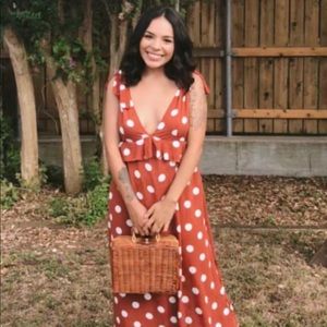 polka dot long dress